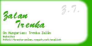 zalan trenka business card